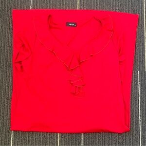 Cider Red Ruffled Women's Dress